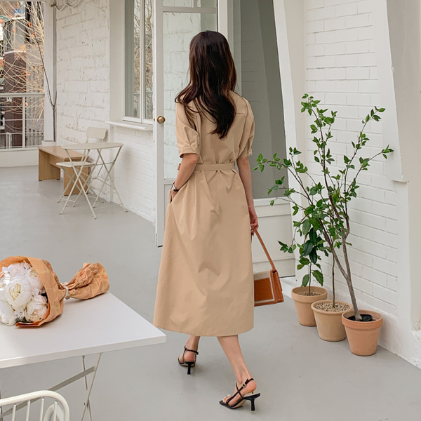 Molton Gold Short-sleeve Long One Piece