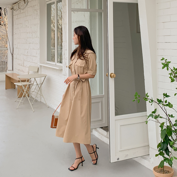 Molton Gold Short-sleeve Long One Piece