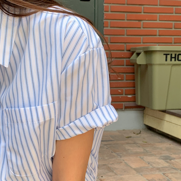 <font color="bb4b57"><b>Limited quantity SALE</b></font><br> <font color="#810100"><b>[D_Self-made]</b></font> Summer Stripe Light Shirt