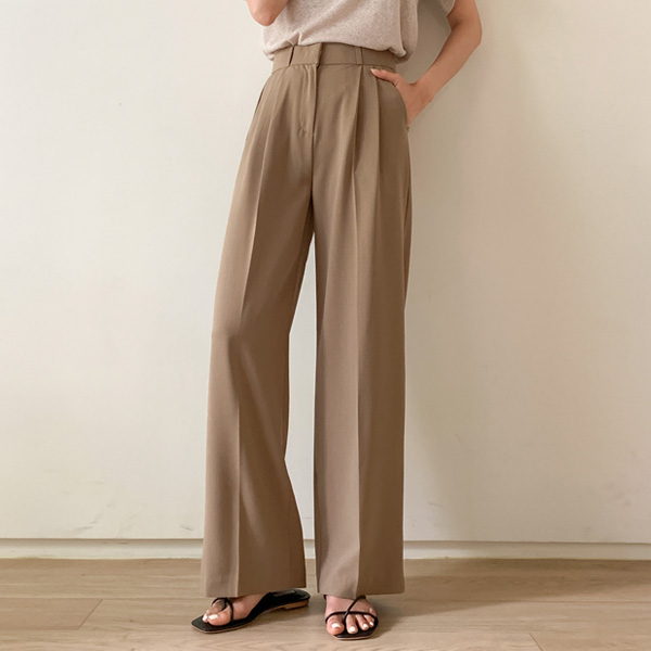 Moed Summer Pintuck Wide Slacks (SL)
