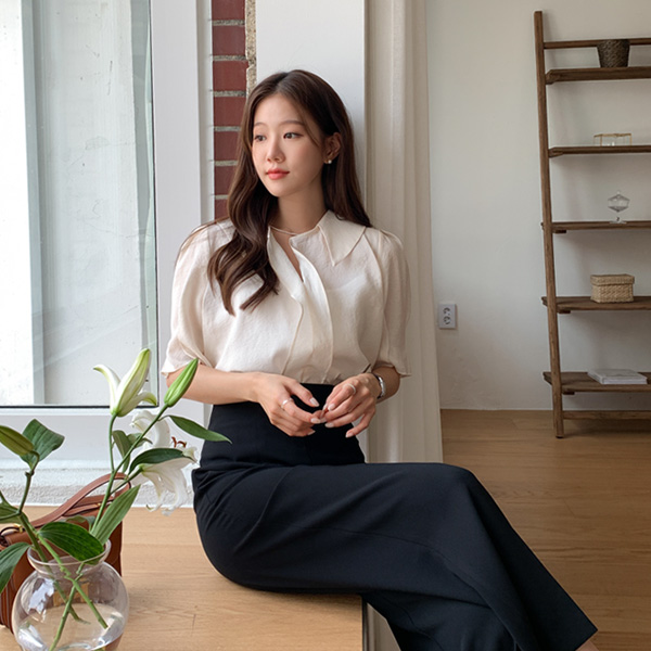 Aline Kara Ruffle Blouse (Modal)