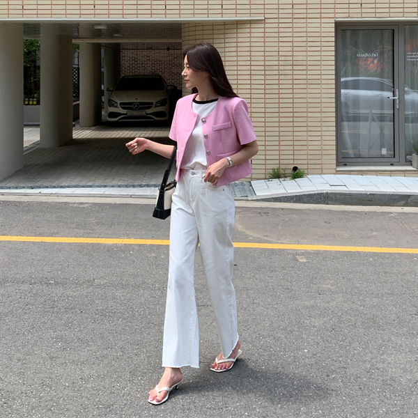 <font color="bb4b57"><b>Limited quantity SALE</b></font><br> Soyou Summer Tweed Jacket