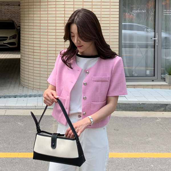 <font color="bb4b57"><b>Limited quantity SALE</b></font><br> Soyou Summer Tweed Jacket