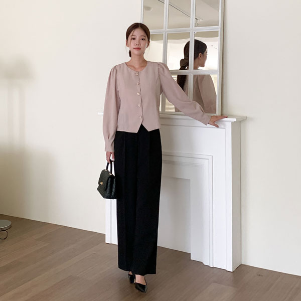 <font color="bb4b57"><b>Limited quantity SALE</b></font><br> Muntz Cheesespan Pintuck Wide Slacks (S-XL)