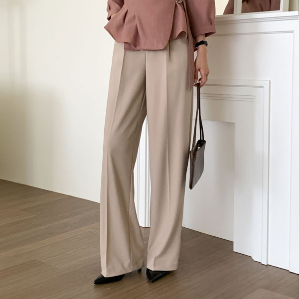 <font color="bb4b57"><b>Limited quantity SALE</b></font><br> Muntz Cheesespan Pintuck Wide Slacks (S-XL)