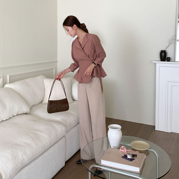 <font color="bb4b57"><b>Limited quantity SALE</b></font><br> Muntz Cheesespan Pintuck Wide Slacks (S-XL)