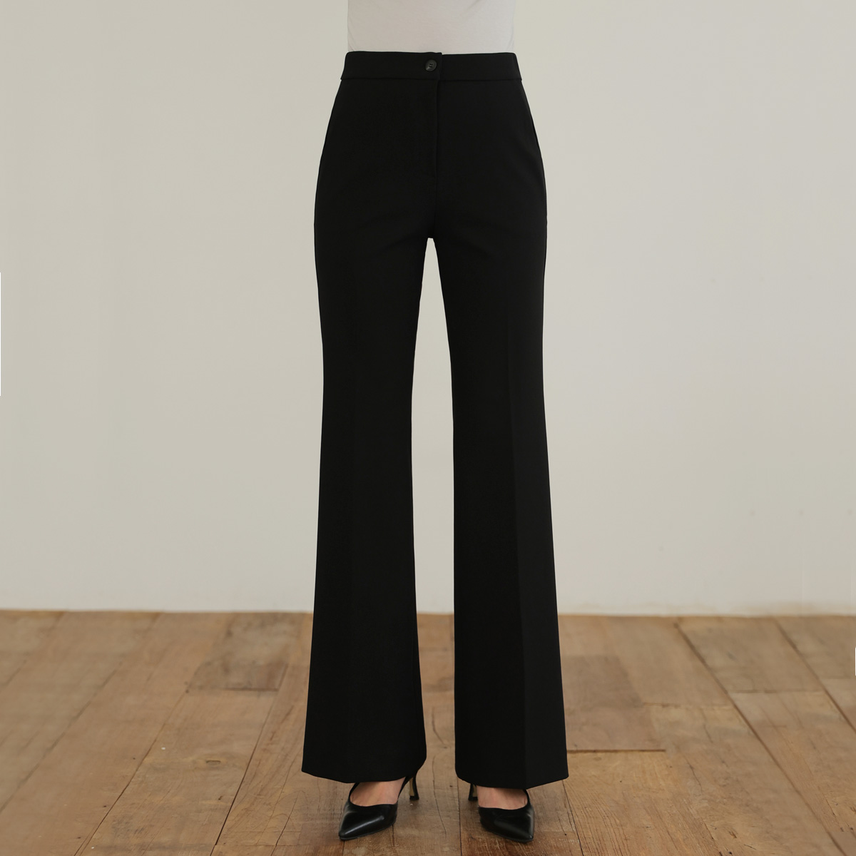 W Banding Span Boot cut Slacks(SL)