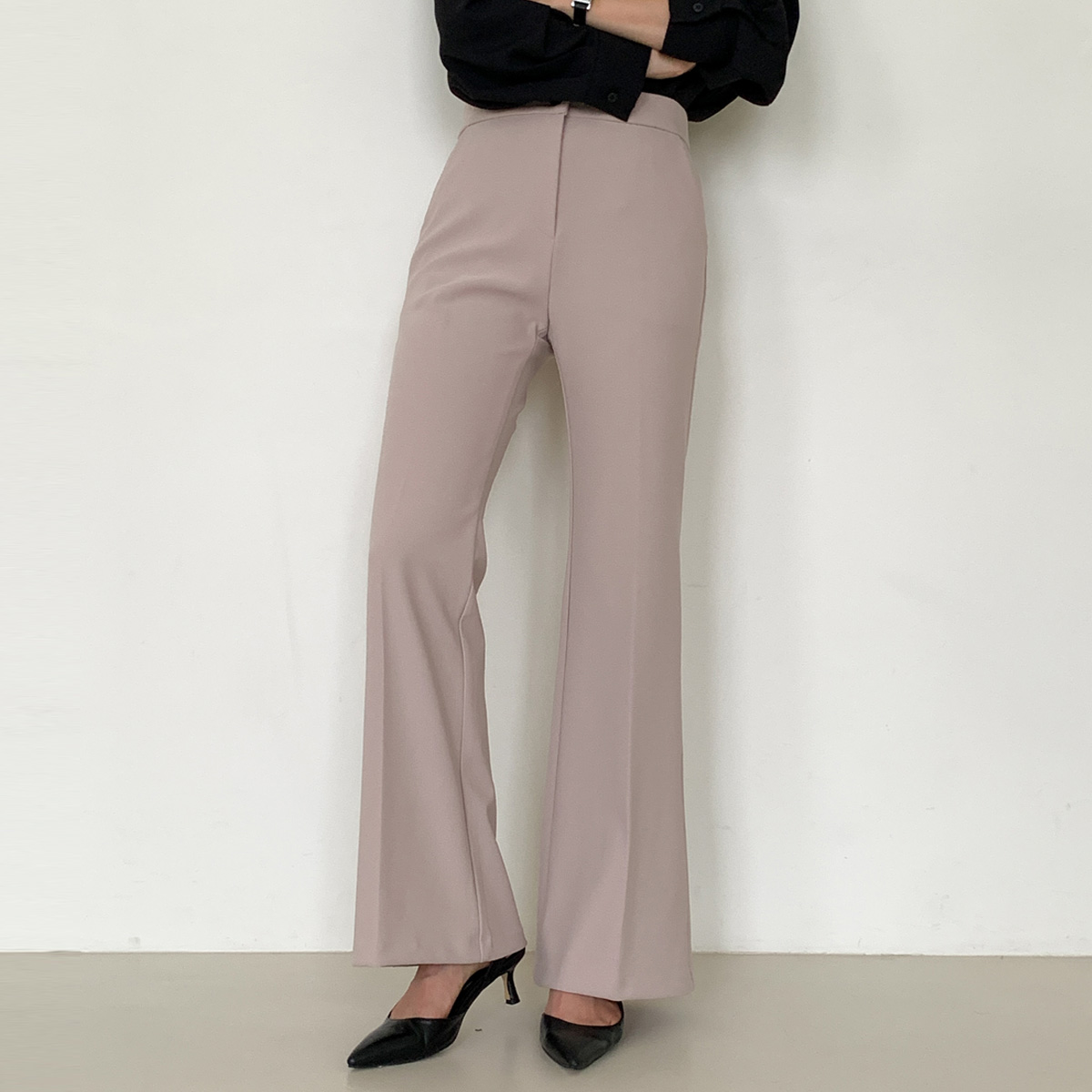 W Banding Span Boot cut Slacks(SL)