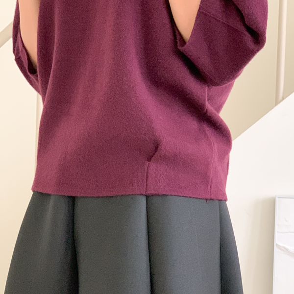 <b>[Limited Quantity SALE]</b> Uni Pintuck Balloon 7/8 Sleeve Knit