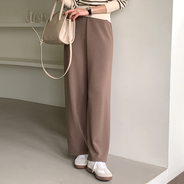 <b>[Limited Quantity SALE]</b> <b>[Made]</b> Double-stretched Hidden Banding Wide Pants