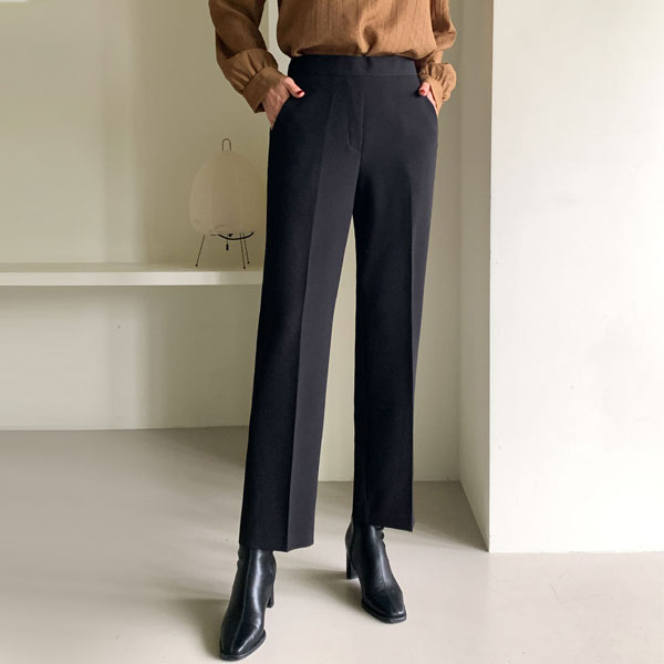<b>[Limited Quantity SALE]</b> [Wrinkle-Free] Versene Banding Straight-Fit Slacks (SL)