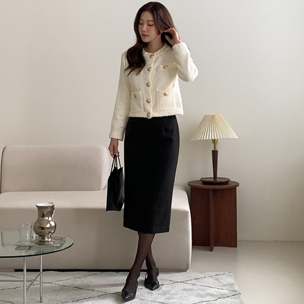 Low Tight Tweed Skirt (SM)