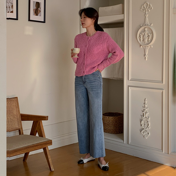 <b>[Limited Quantity SALE]</b> Attachment Back Banding Wide Denim Pants (3% Span)