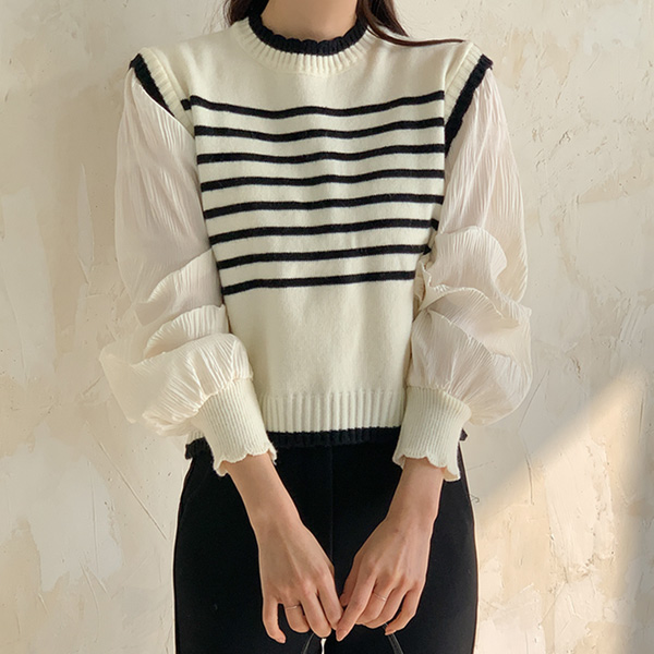 Hamel layered single-breasted color combination Vest