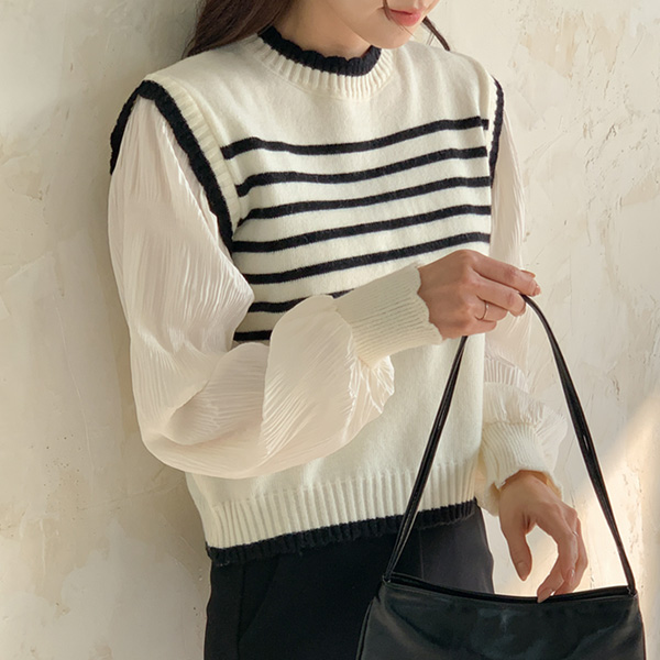 Hamel layered single-breasted color combination Vest