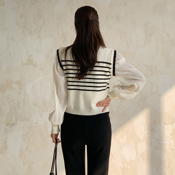 Hamel layered single-breasted color combination Vest