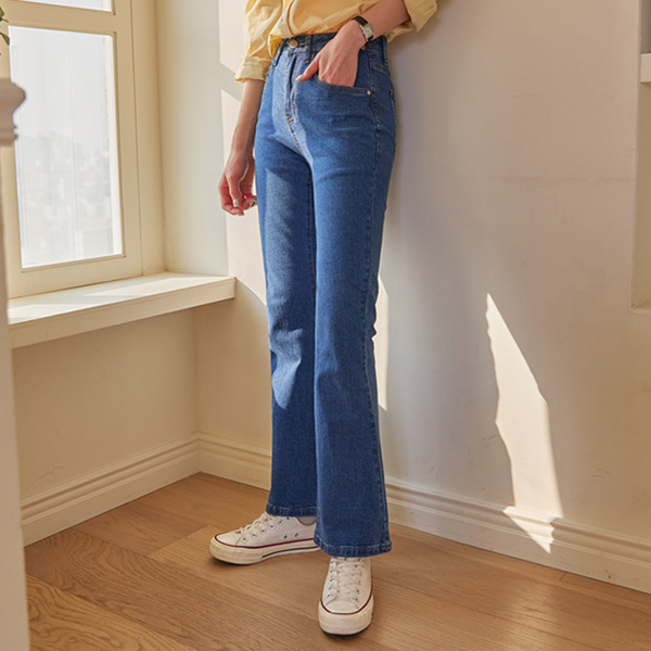 <b>[Limited Quantity SALE]</b> Long-legged, tight-fitting boot-cut denim pants (S-XL)