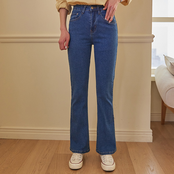 <b>[Limited Quantity SALE]</b> Long-legged, tight-fitting boot-cut denim pants (S-XL)