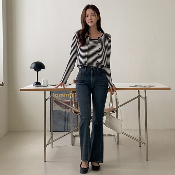 <font color="bb4b57"><b>Limited quantity SALE</b></font><br> pie Banding Boot cut Denim Pants(S-XL)