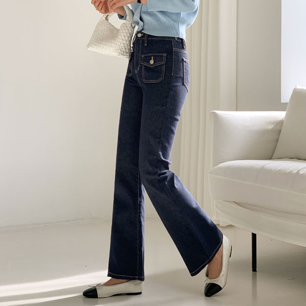 <b>[Limited Quantity SALE]</b> Cosmos Non-Fade Pocket Bootcut Denim Pants (SL)