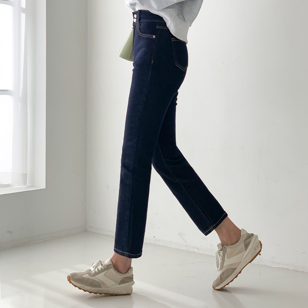 <b>[Limited Quantity SALE]</b> Honey Tension Two Button Straight Denim Pants (S-XL)