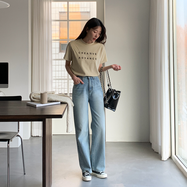 <font color="bb4b57"><b>Limited quantity SALE</b></font><br> Benny Light Blue Wide Denim Pants (S-XL)