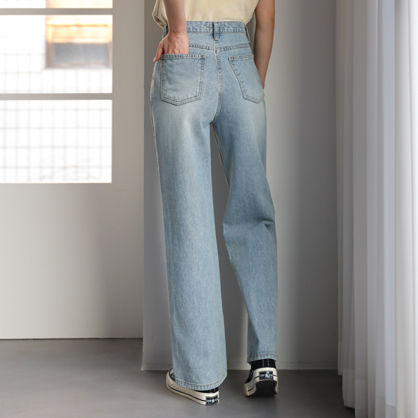 <font color="bb4b57"><b>Limited quantity SALE</b></font><br> Benny Light Blue Wide Denim Pants (S-XL)