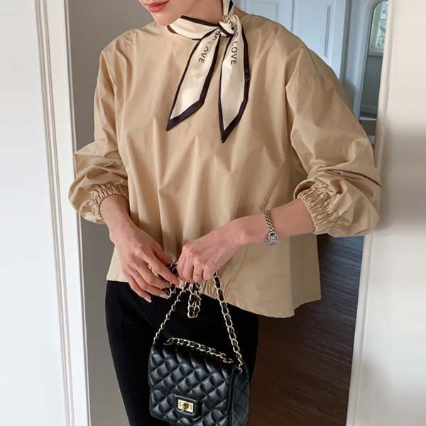 Love Volume Line Cotton Blouse