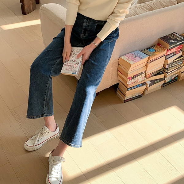 <b>[Limited Quantity SALE]</b> Fredel Pintuck Span Wide Denim Pants (ver. Spring) (SL)