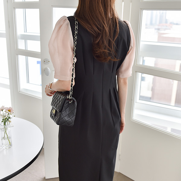 <b>[Limited Quantity SALE]</b> Kate Collared Puff Dress