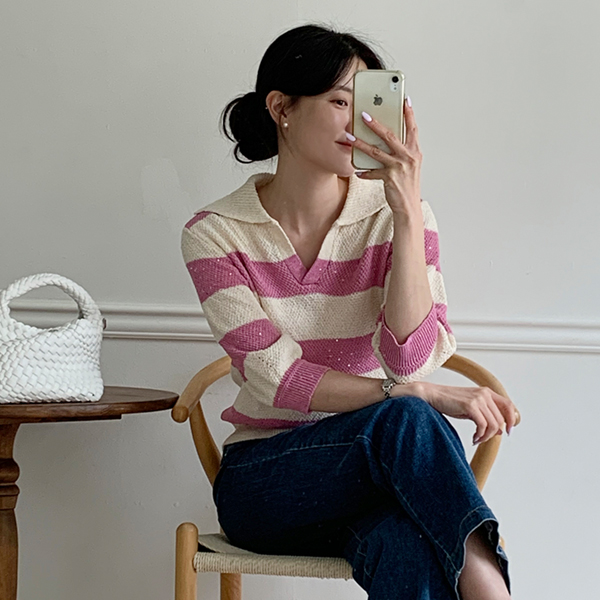 Shine Stripe Carnit (Viscose)