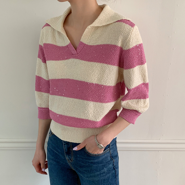 Shine Stripe Carnit (Viscose)