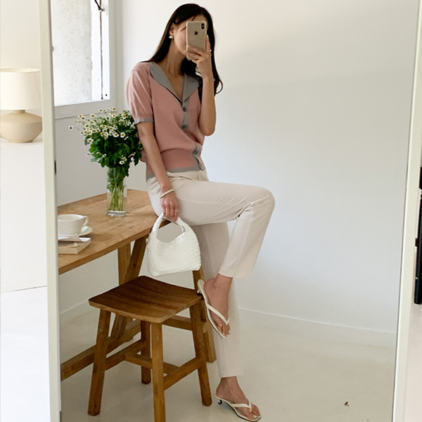 <b>[Limited Quantity SALE]</b> Cheese Spandex Soft Slim Straight Slacks (ver. Summer)