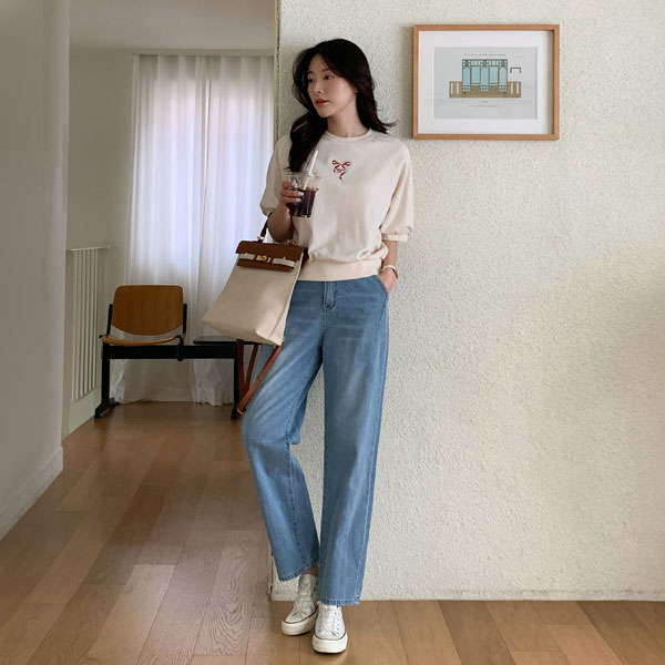 Trend Fit Pin Tuck Exhaust Denim Pants (SL)