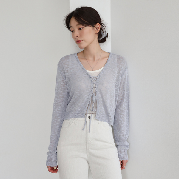 <b>Limited quantity SALE</b><br> Eyelet boucle crop cardigan