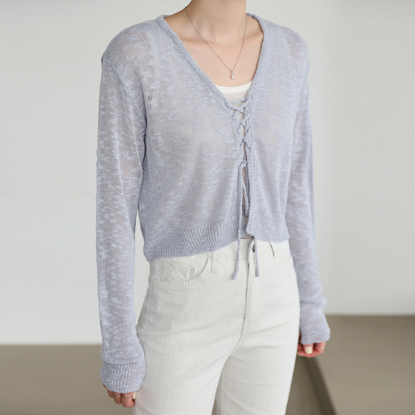 <b>Limited quantity SALE</b><br> Eyelet boucle crop cardigan