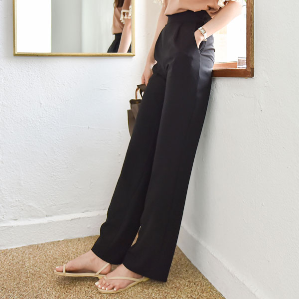 <font color="bb4b57"><b>Limited quantity SALE</b></font><br> high waist pudding long slacks (SL)