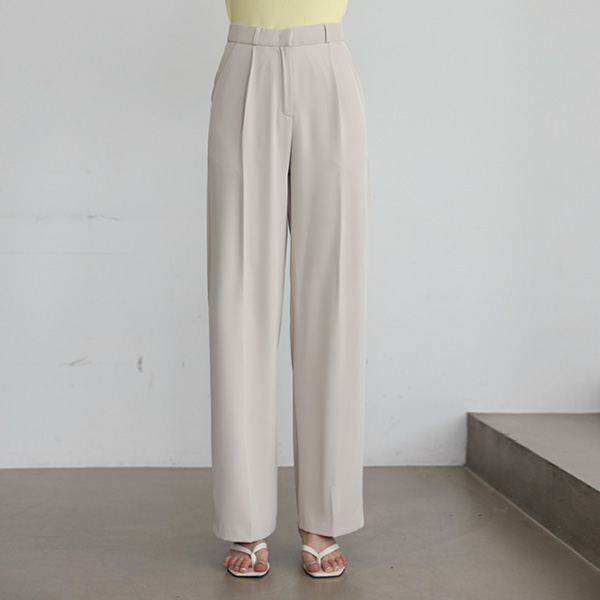<b>[Made]</b> Cool Touch Summer Attachment Charang Pin Tuck Slacks