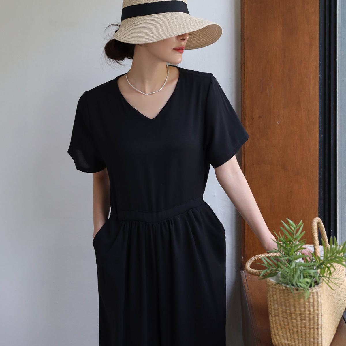 <b>[Limited Quantity SALE]</b> <b>[Made]</b> Charur Line-Adjustable Wide Jumpsuit