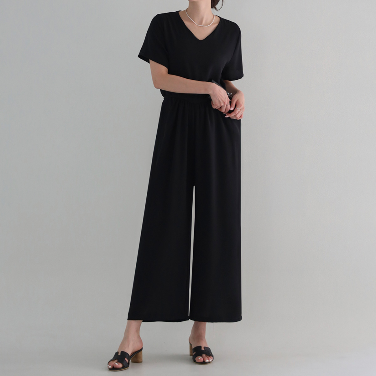 <b>[Limited Quantity SALE]</b> <b>[Made]</b> Charur Line-Adjustable Wide Jumpsuit