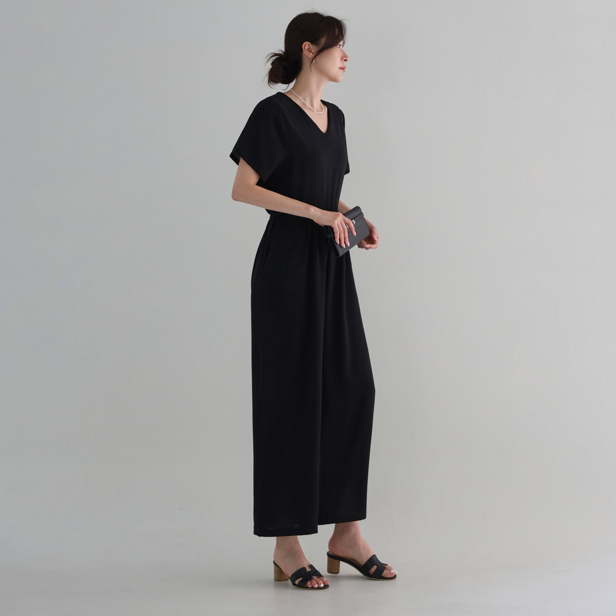 <b>[Limited Quantity SALE]</b> <b>[Made]</b> Charur Line-Adjustable Wide Jumpsuit