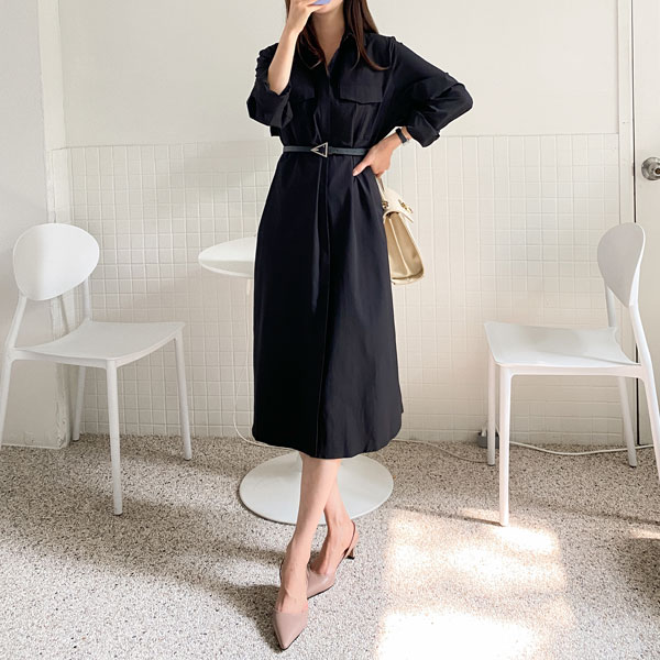 <font color="bb4b57"><b>Limited quantity SALE</b></font><br> Botte Belt Shirt Long One Piece (Beltset)