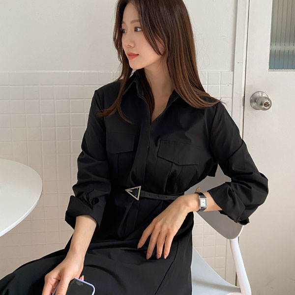 <font color="bb4b57"><b>Limited quantity SALE</b></font><br> Botte Belt Shirt Long One Piece (Beltset)