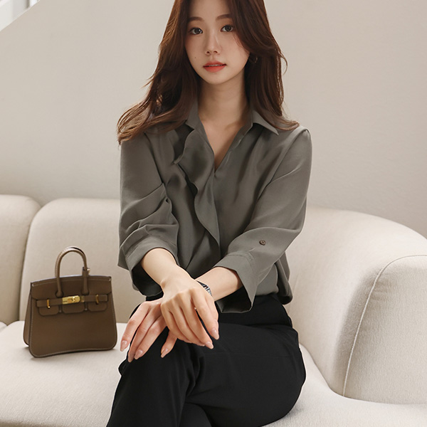 셀리나 프릴7부블라우스