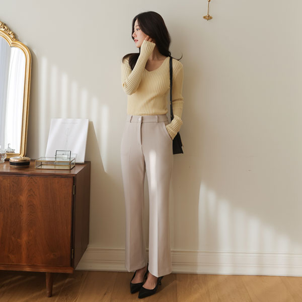 <b>[Limited quantity SALE]</b> [New color added/full spandex] Soft spring bootcut slacks