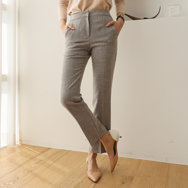 <font color="bb4b57"><b>Limited quantity SALE</b></font><br> Monica Spring Check Slacks (SL)