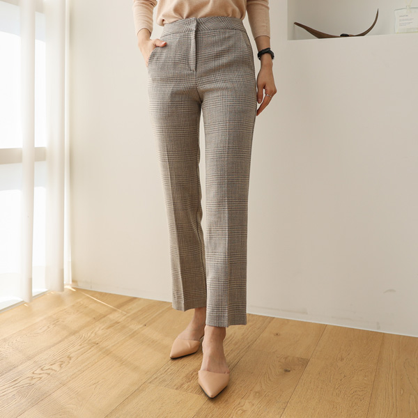 <font color="bb4b57"><b>Limited quantity SALE</b></font><br> Monica Spring Check Slacks (SL)