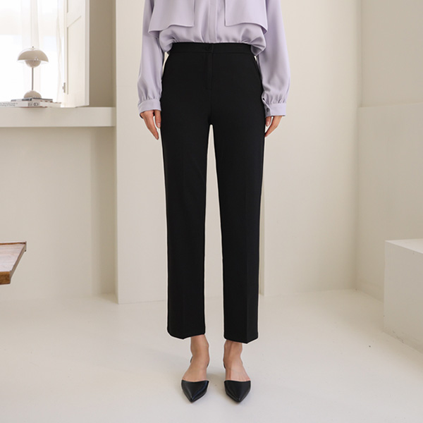 <font color="bb4b57"><b>Limited quantity SALE</b></font><br> S/S 3type cheese straight slacks (band waist) (S-2XL)