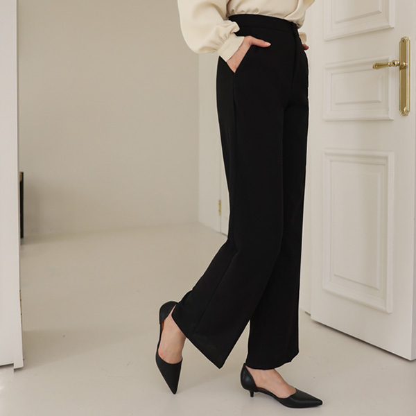 <b>[Limited Quantity SALE]</b> S/S 3-type Cheese Bootcut Wide Slacks (Band Waist) (S-2XL)