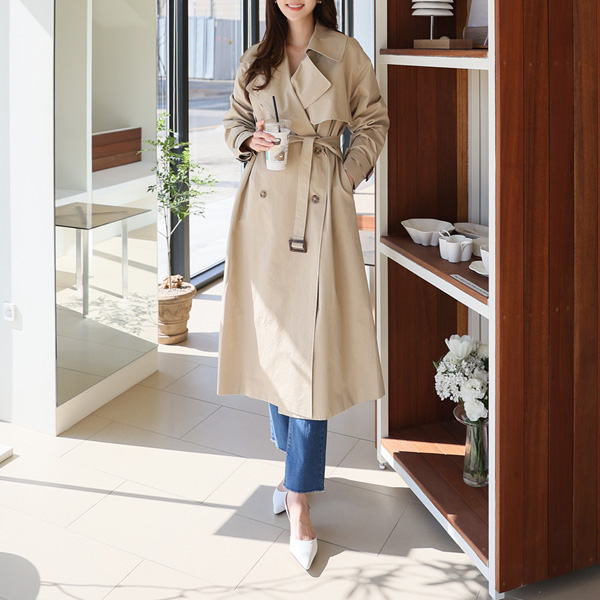 <font color="bb4b57"><b>Limited quantity SALE</b></font><br> Mien Big Collar Trench Coat